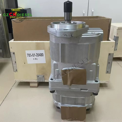 Máy bơm bánh răng thủy lực 705-51-20480 7055120480 705-51-20430 7055120430 Cho máy tải bánh xe WA320-3 WA300-3A